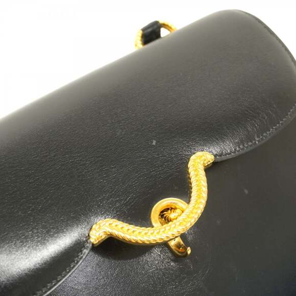 Hermes Hermès Vasco Box Calf Handbag, Black, with 〇Q Stamp, Women's - Picture 9 of 14